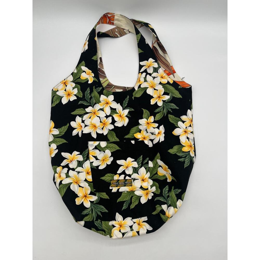 Handmade Hilo Hattie Hawaiian Tote Bag Reversible Aloha Floral Purse– 17x26”